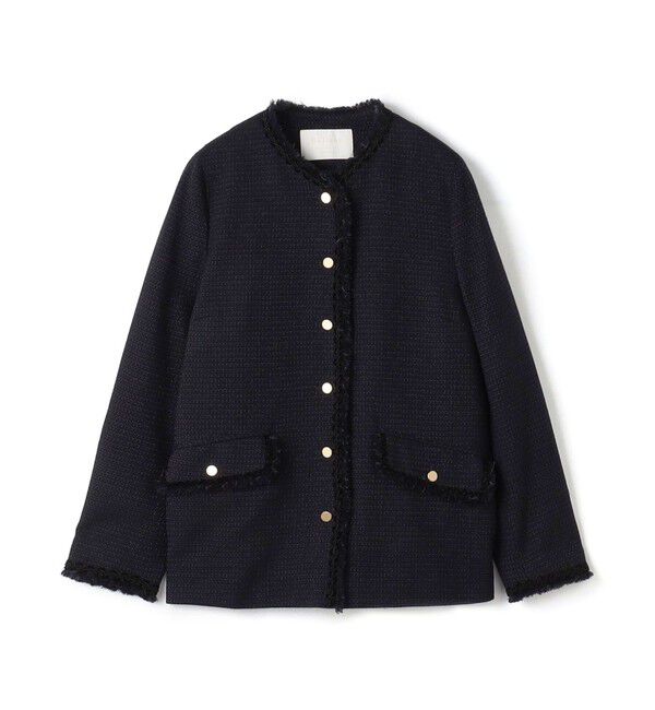 Ballsey「クレストドビー Vクルージャケット」|ノーカラージャケット|69 ネイビー
