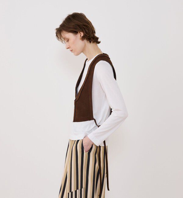 GALERIE VIE「プライムヌバック アシンメトリーベスト」|ベスト・ジレ|