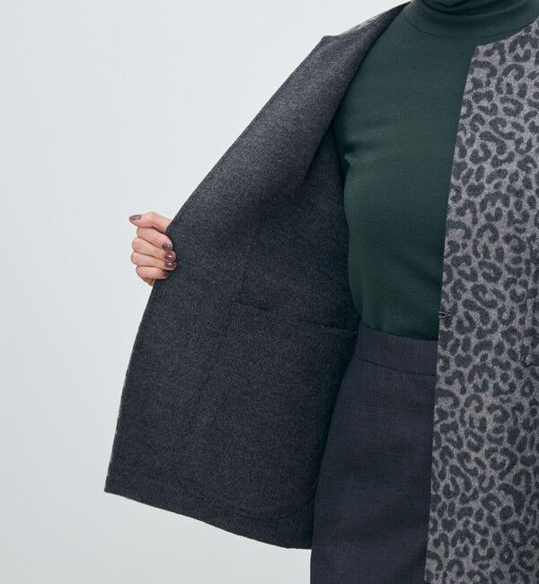 TOMORROWLAND collection「アニマルリバー 2-wayリバーコート」|ノーカラーコート|