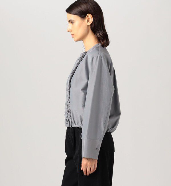 DES PRES「コットンシルクポプリン フリルブルゾン」|ブルゾン・スタジャン|