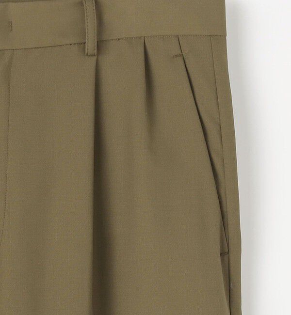 CABaN「ウールタイプライター サイドライン2タックパンツ」|チノ|