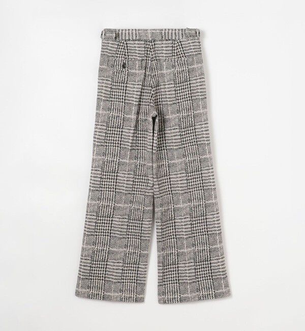 CABaN「グレンチェックジャカード フレアパンツ」|チノ|