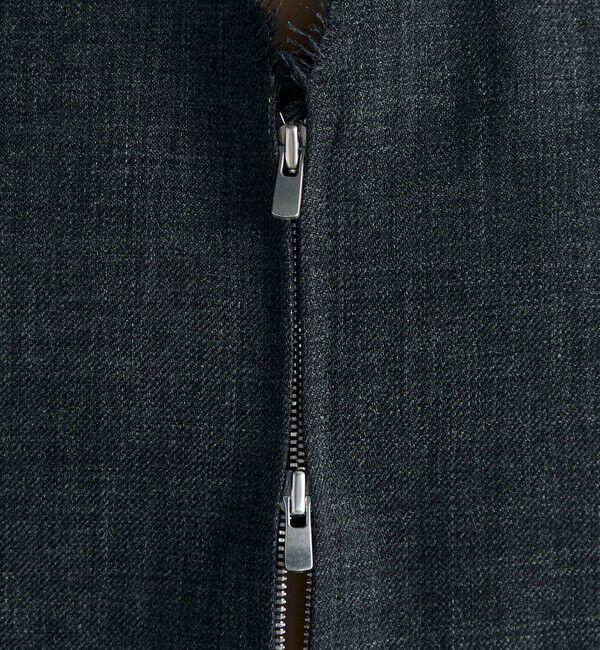 Edition「ウールビエラ ジップジャケット」|ノーカラージャケット|