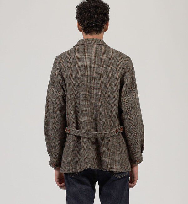 TOMORROWLAND MENS「ウールナイロンポリウレタン 2WAYストレッチ ハーフコート」|ステンカラーコート|