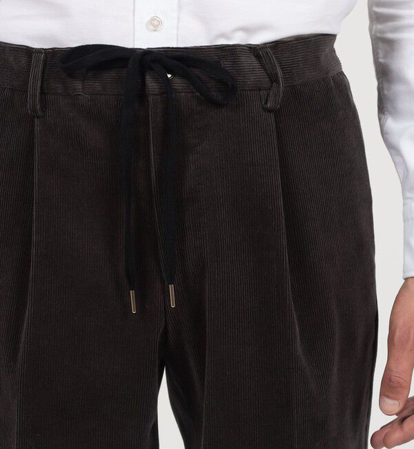 TOMORROWLAND MENS「コットンウールコーデュロイ 1プリーツ イージースラックス」|スラックス|