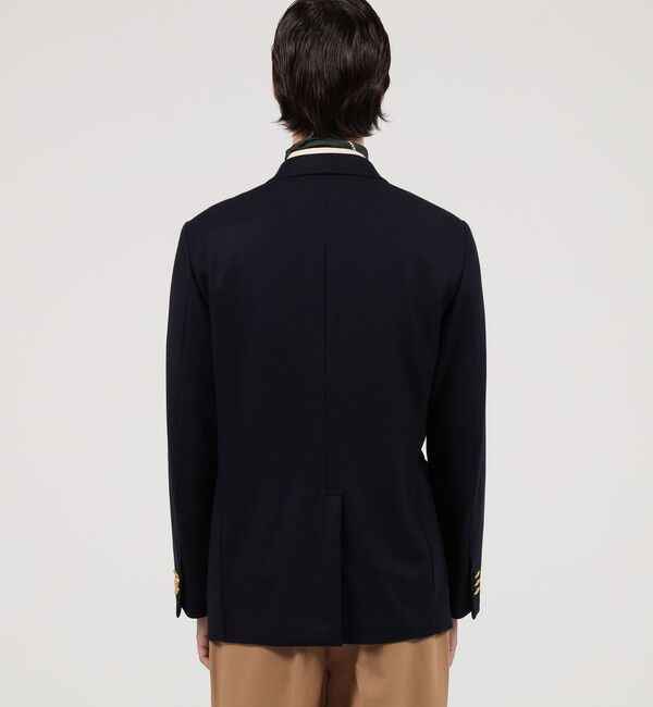 TOMORROWLAND MENS「カレッジフランネルウール シングルブレステッド メタル釦 3Bジャケット」|テーラードジャケット|