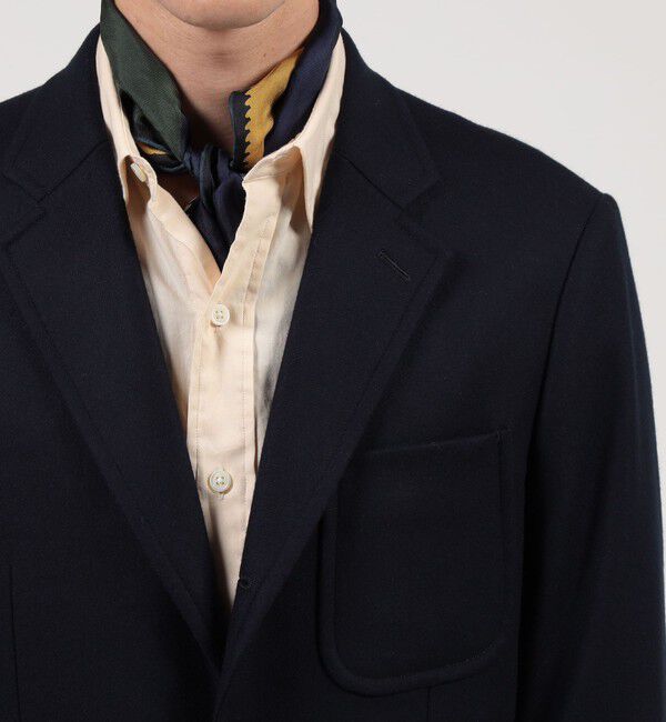 TOMORROWLAND MENS「カレッジフランネルウール シングルブレステッド メタル釦 3Bジャケット」|テーラードジャケット|