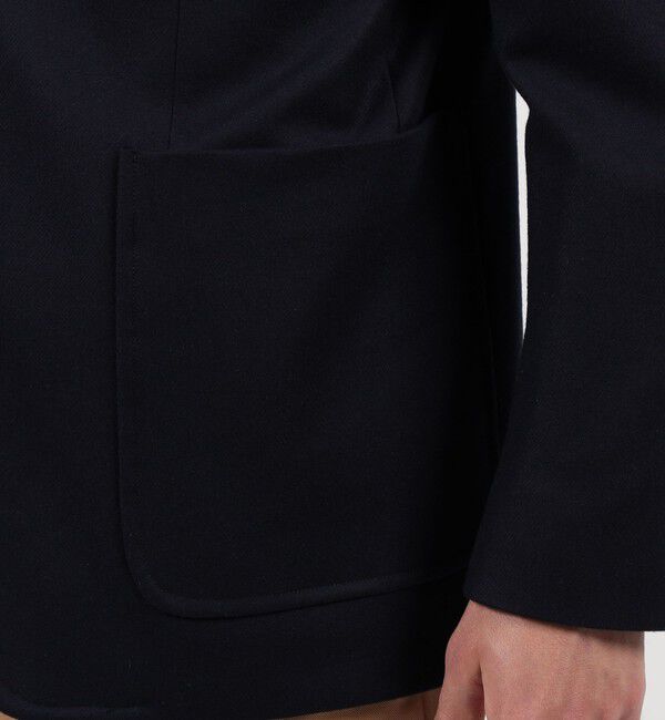 TOMORROWLAND MENS「カレッジフランネルウール シングルブレステッド メタル釦 3Bジャケット」|テーラードジャケット|