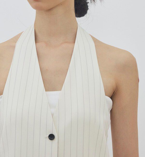 DES PRES「ウールドスキン ホルターネックジャンプスーツ」|オールインワン|