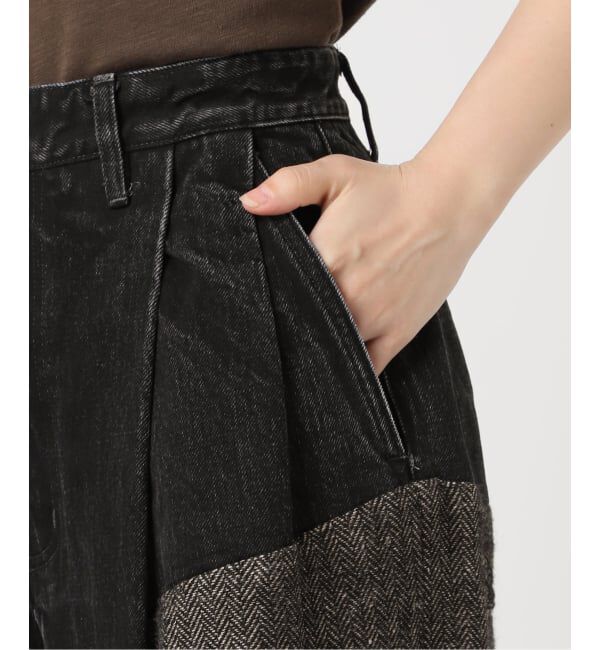  「TANAKA 別注 COMBI WIDE TROUSERS ST-232CS-HE[herringbone]：デニムパンツ」|デニム|