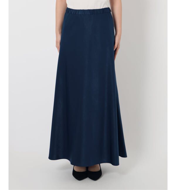 SLOBE IENA「《WEB限定カラー有り/追加》グロッシーサテンフレアスカート」|スカート|