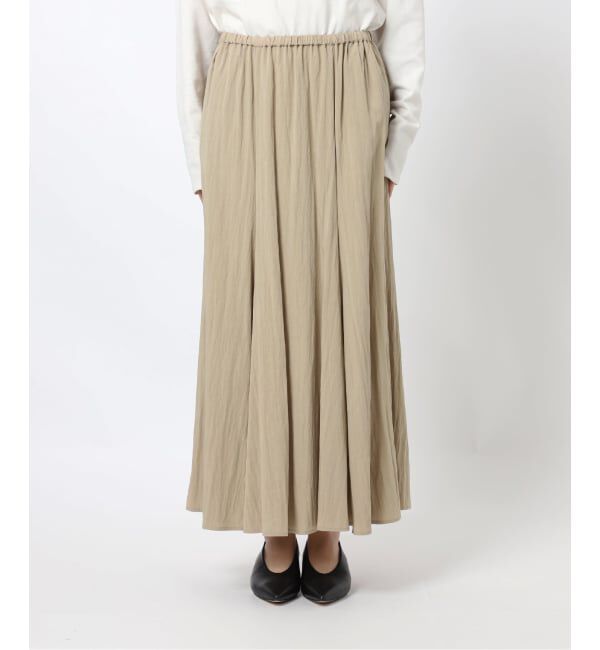 SLOBE IENA「ナイロンワッシャー切り替えギャザースカート」|スカート|