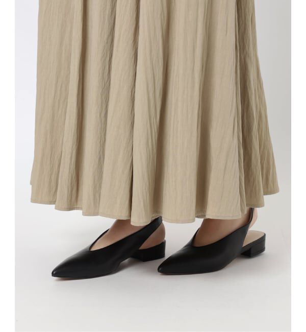 SLOBE IENA「ナイロンワッシャー切り替えギャザースカート」|スカート|