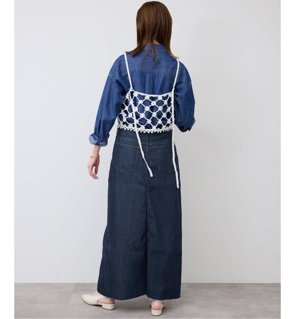 SLOBE IENA「《WEBのみ4サイズ展開》LE DENIM スリットフレアデニムスカート」|スカート|