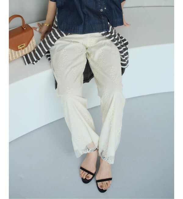 VERMEIL par iena「Soft Lace パンツ」|その他|ホワイト