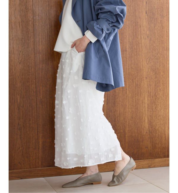 IENA「フラワージャガードタックスカート」|スカート|