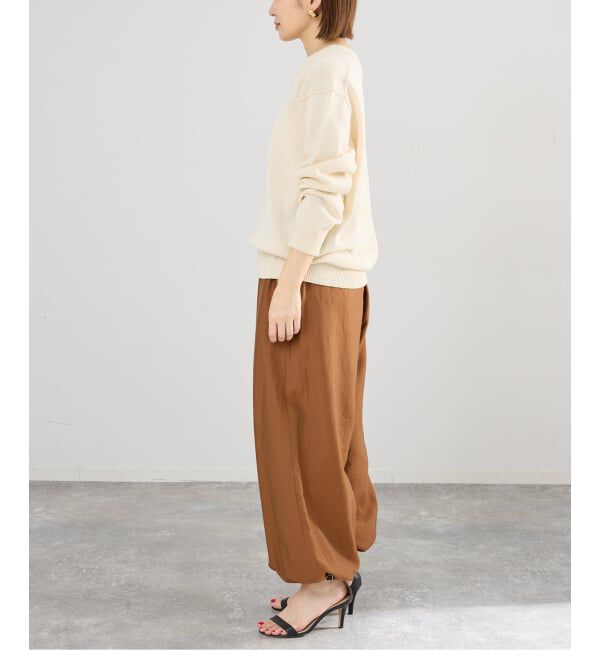 IENA「カットオフカラーVネックプルオーバー」|ニット・セーター|