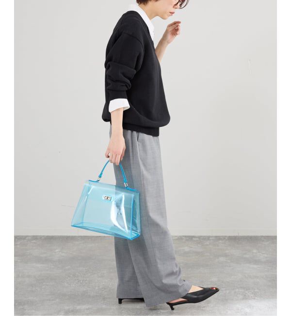 IENA「カットオフカラーVネックプルオーバー」|ニット・セーター|