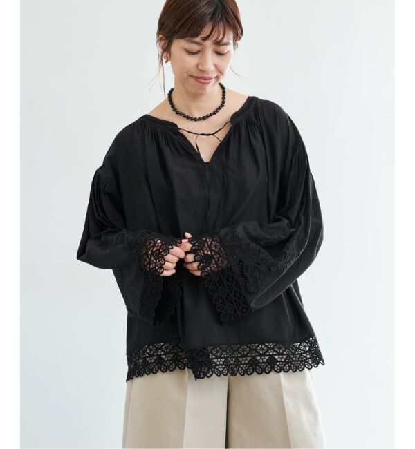 IENA「《予約》カットワークレースブラウス」|シャツ・ブラウス|