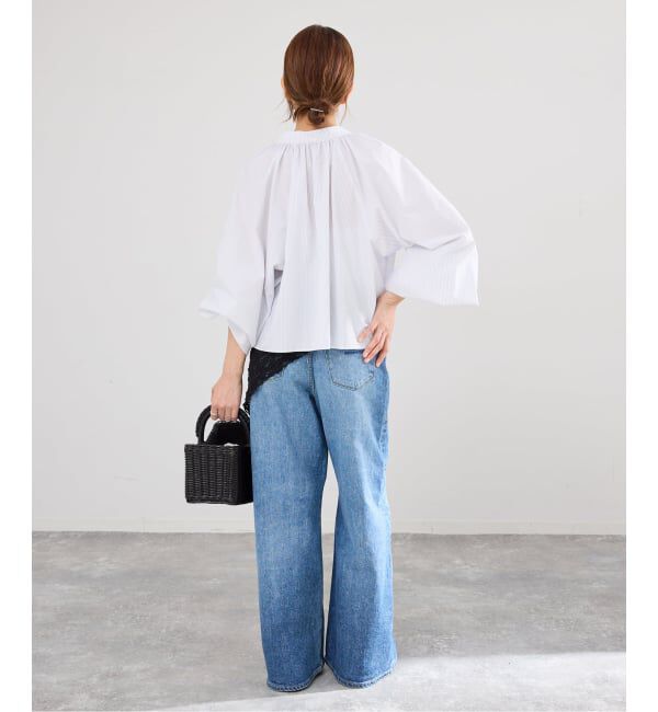 IENA「《予約》バンドカラーボリュームブラウス」|シャツ・ブラウス|