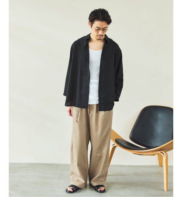 EDIFICE「シアー バンブー 8分袖 レギュラーシャツ」|シャツ・ブラウス|