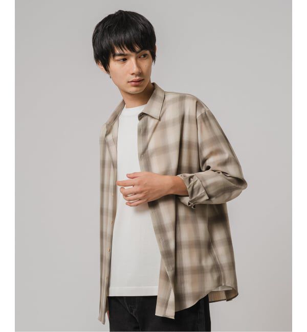 EDIFICE「SUPER 120&rsquo;s ウール チェック レギュラー シャツ」|シャツ・ブラウス|