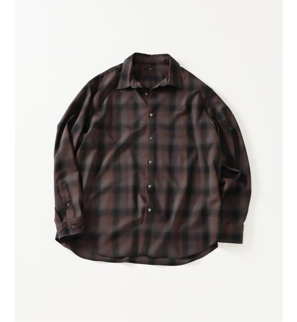 EDIFICE「SUPER 120&rsquo;s ウール チェック レギュラー シャツ」|シャツ・ブラウス|