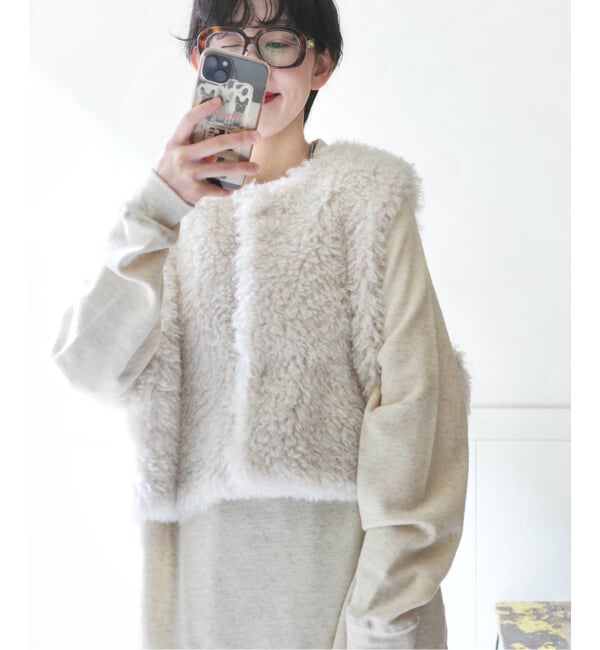 journal standard luxe「カーリーショートベスト」|ダウンベスト・ベスト|