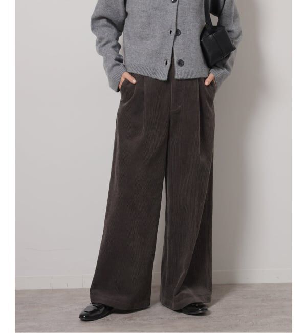 JOURNAL STANDARD relume「《追加 / 新色》ウォッシャブルコーデュロイタックワイドパンツ」|その他|グレー