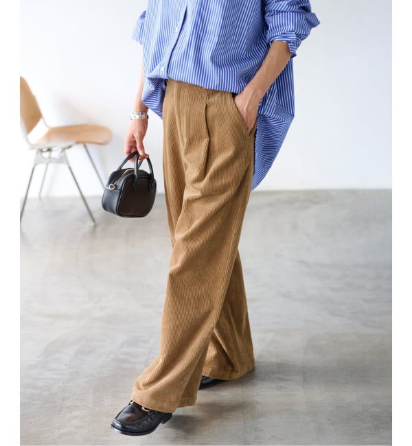 JOURNAL STANDARD relume「《追加 / 新色》ウォッシャブルコーデュロイタックワイドパンツ」|その他|