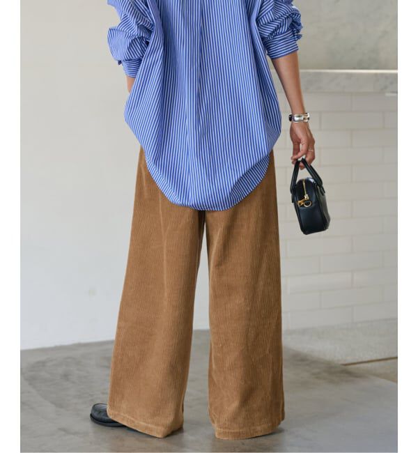 JOURNAL STANDARD relume「《追加 / 新色》ウォッシャブルコーデュロイタックワイドパンツ」|その他|