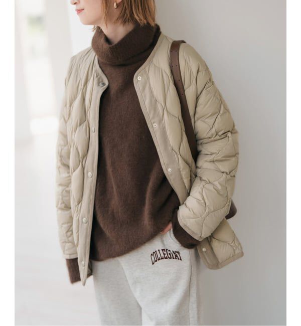 Spick and Span「《追加》TAION / タイオン *Spick別注キルティングブルゾン」|ダウン|ベージュ
