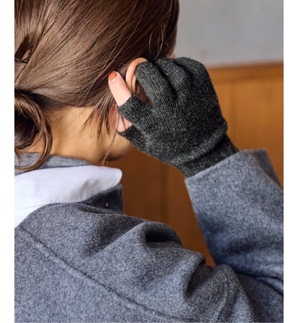 FRAMeWORK「William Brunton ロングカーフグローブオープンターム」|手袋|グレー