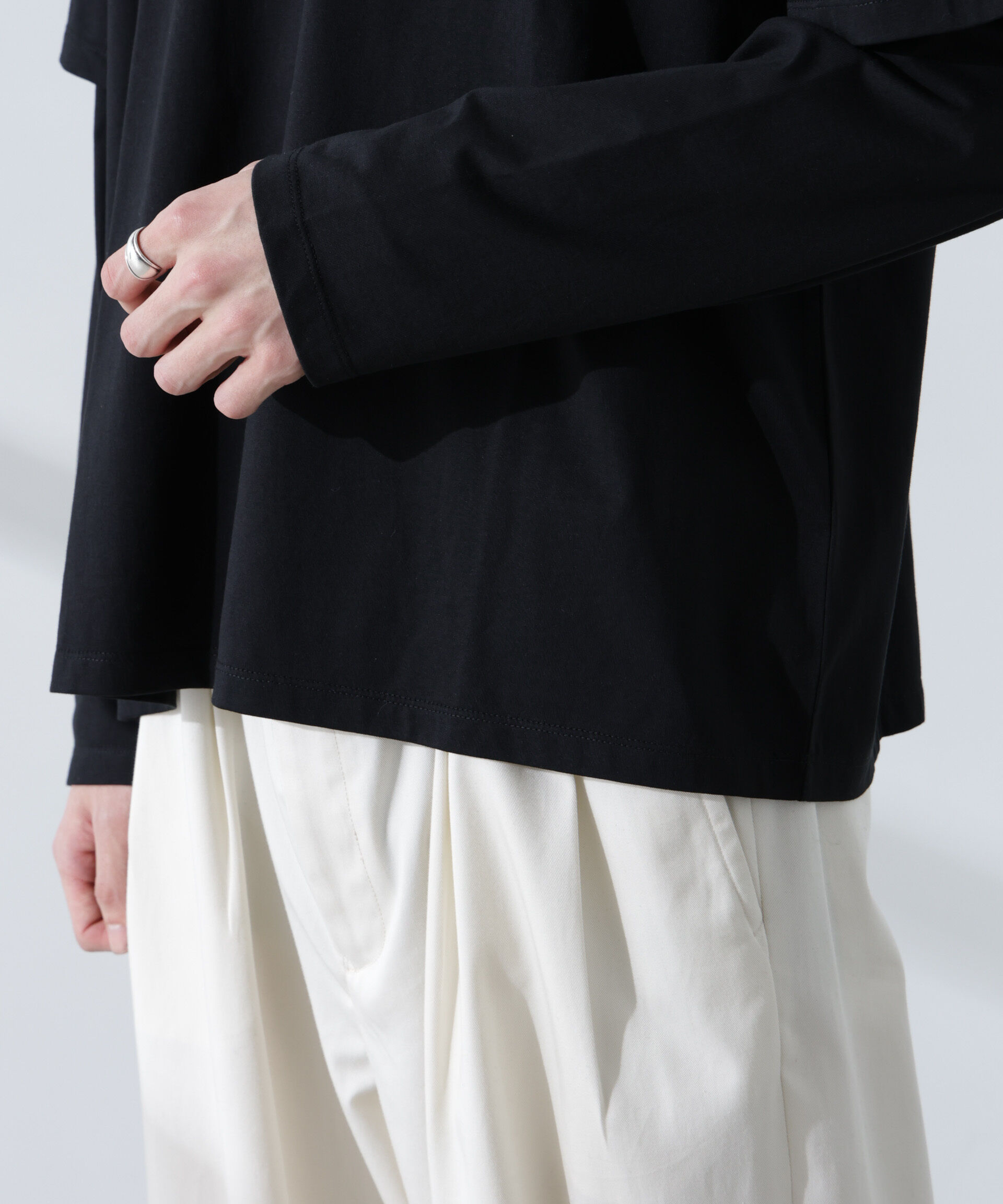 nano･universe「フェイクレイヤードTシャツ 長袖」|Tシャツ・カットソー|