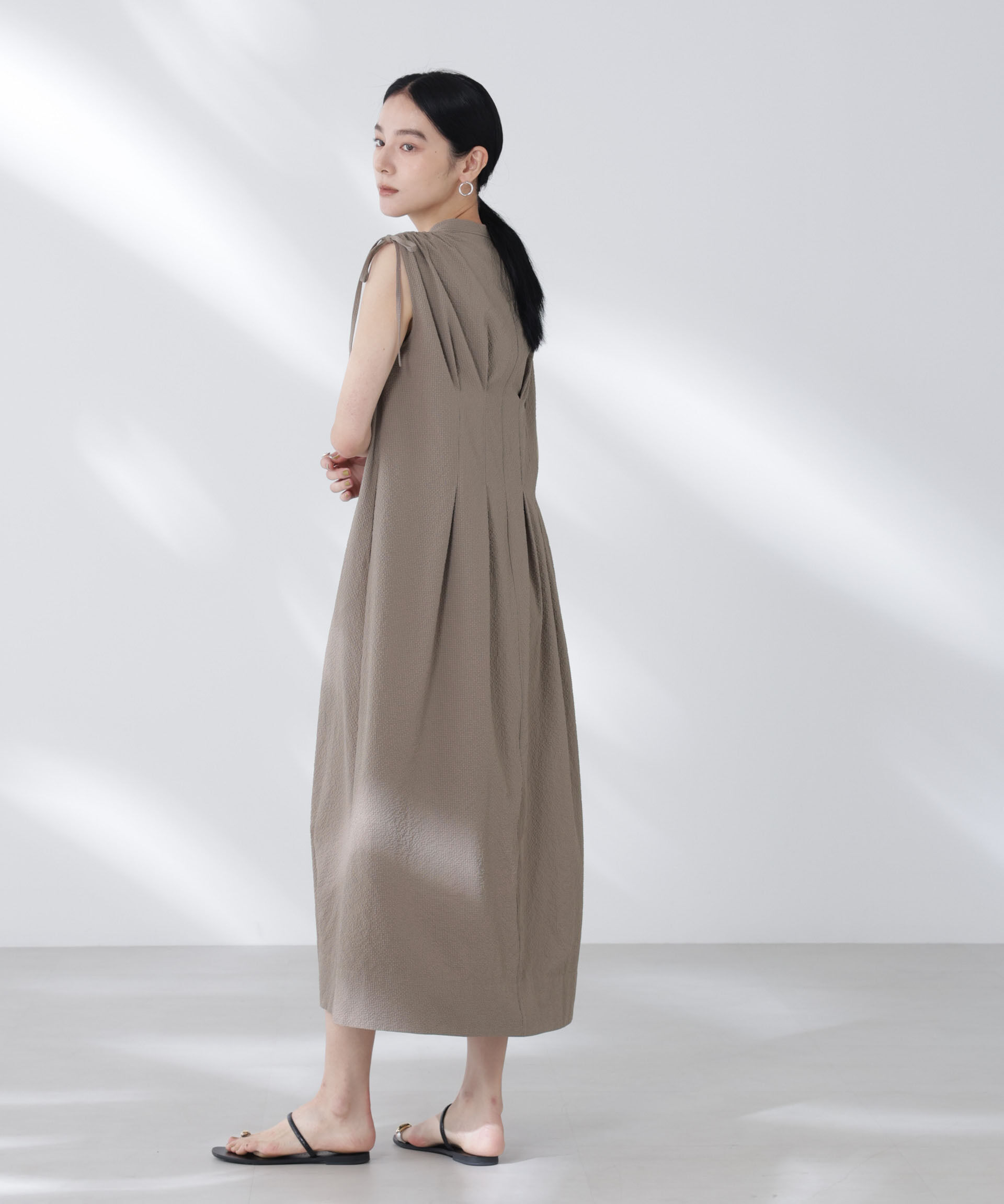 nano･universe「リボンドロストサッカーシャツワンピース」|ワンピース|