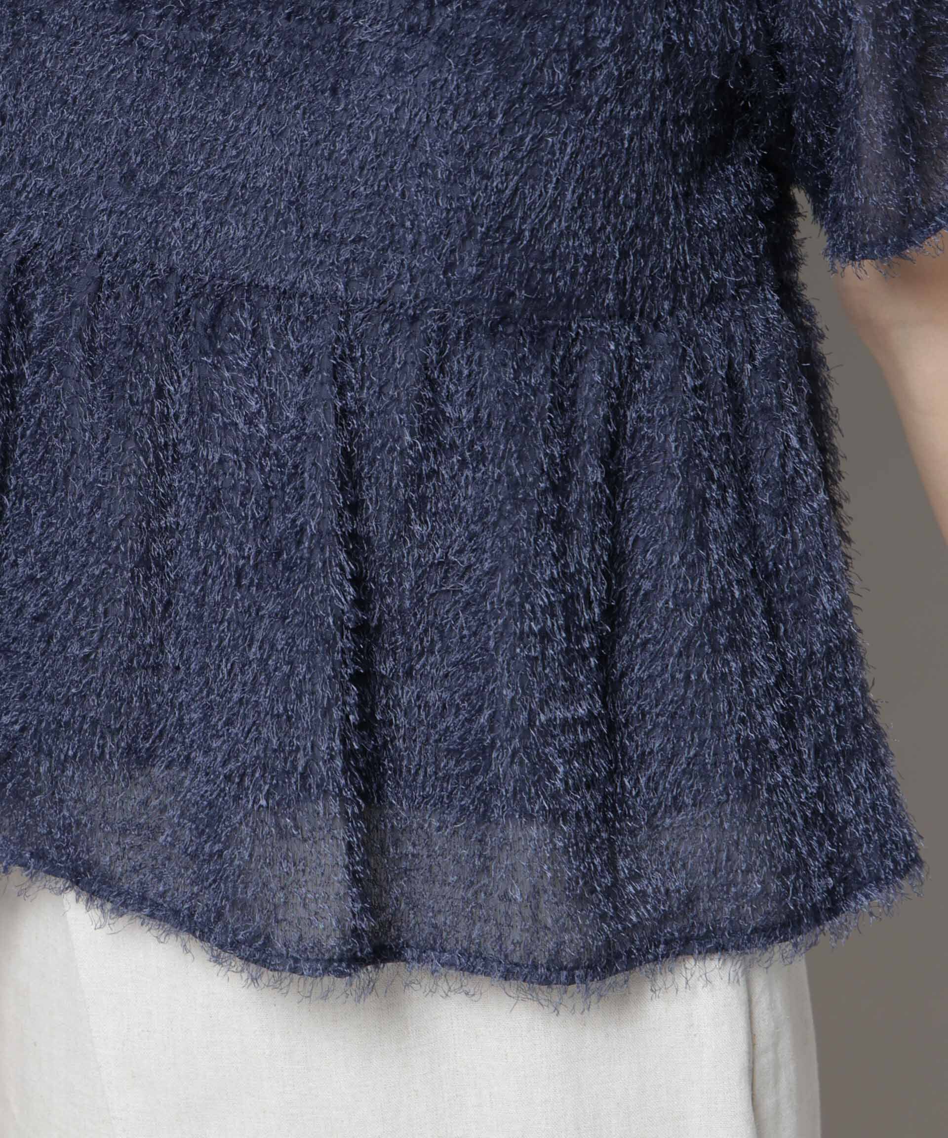 nano･universe「フリンジシフォンギャザーブラウス(セットアップ可)」|シャツ・ブラウス|