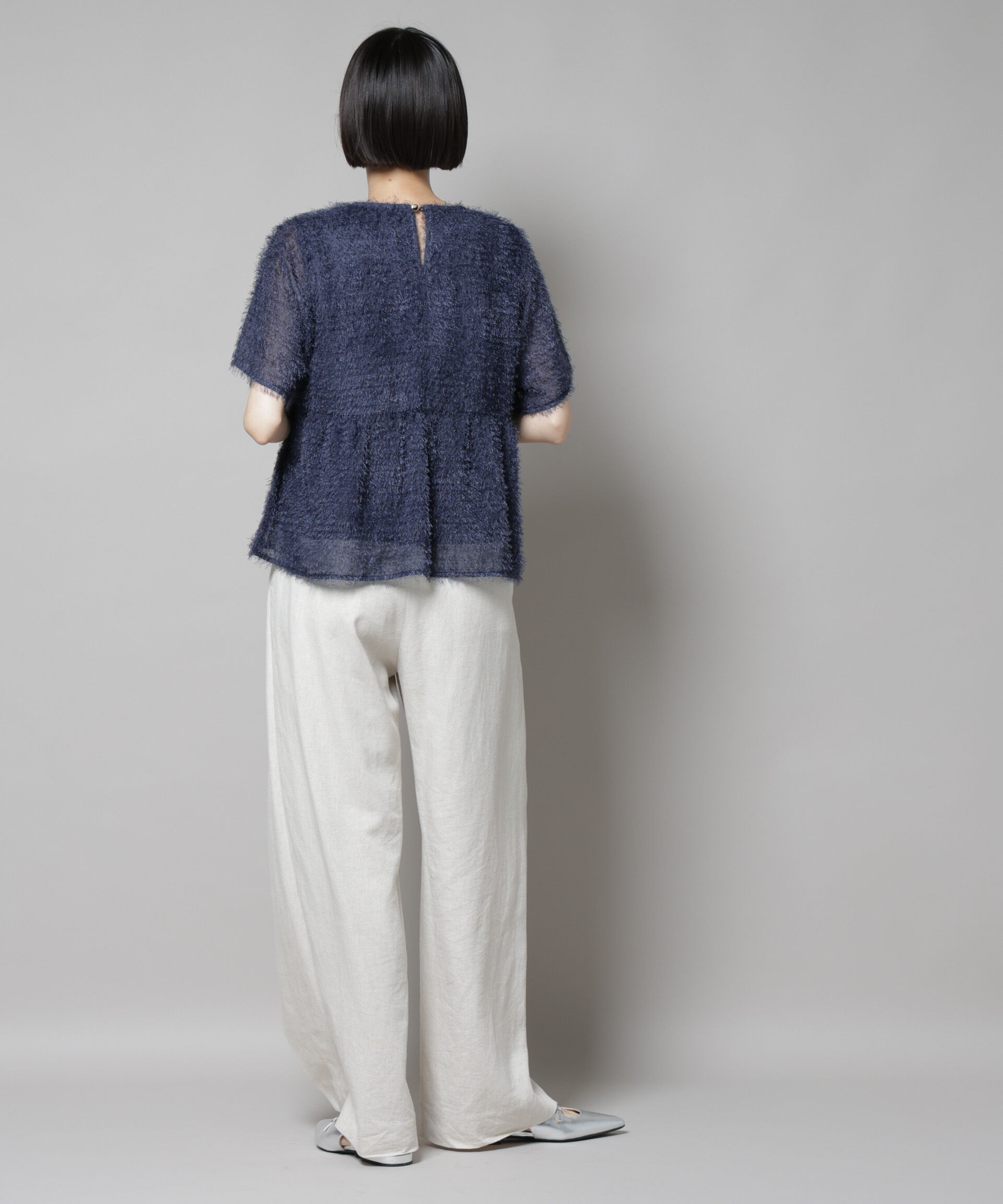 nano･universe「フリンジシフォンギャザーブラウス(セットアップ可)」|シャツ・ブラウス|