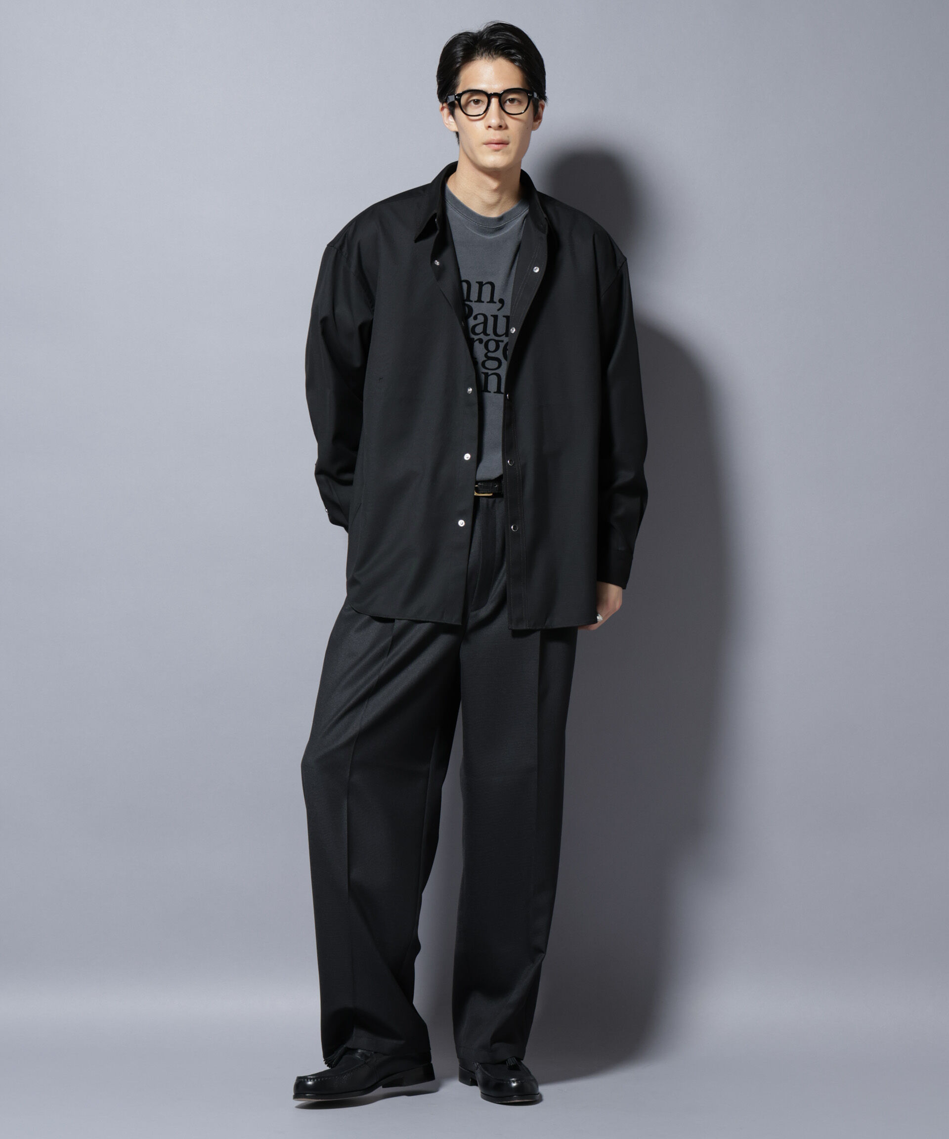 nano･universe「トリプルステッチ パールドットオーバーシャツ」|シャツ・ブラウス|