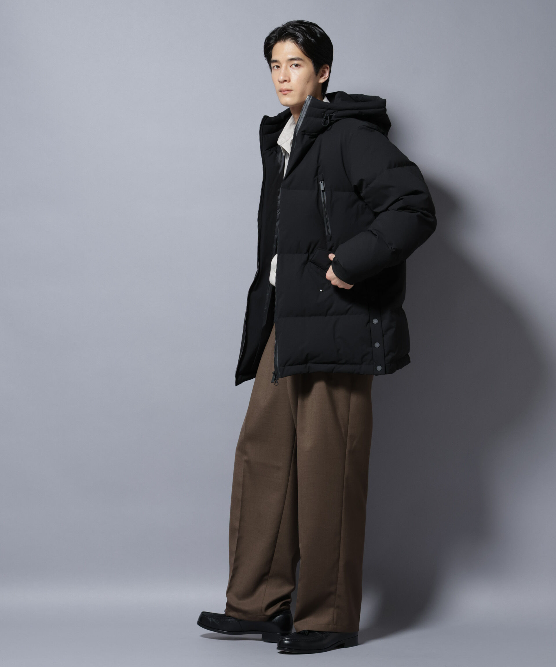 nano･universe「「大人のワイドパンツ」ドライギャバワイドイージースラックス」|チノ|