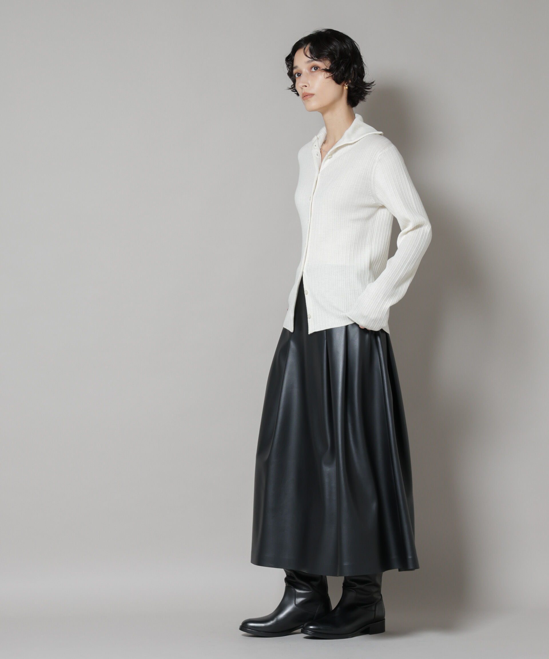 nano･universe「毛玉レスニット3wayリブタートルトップス」|ニット・セーター|