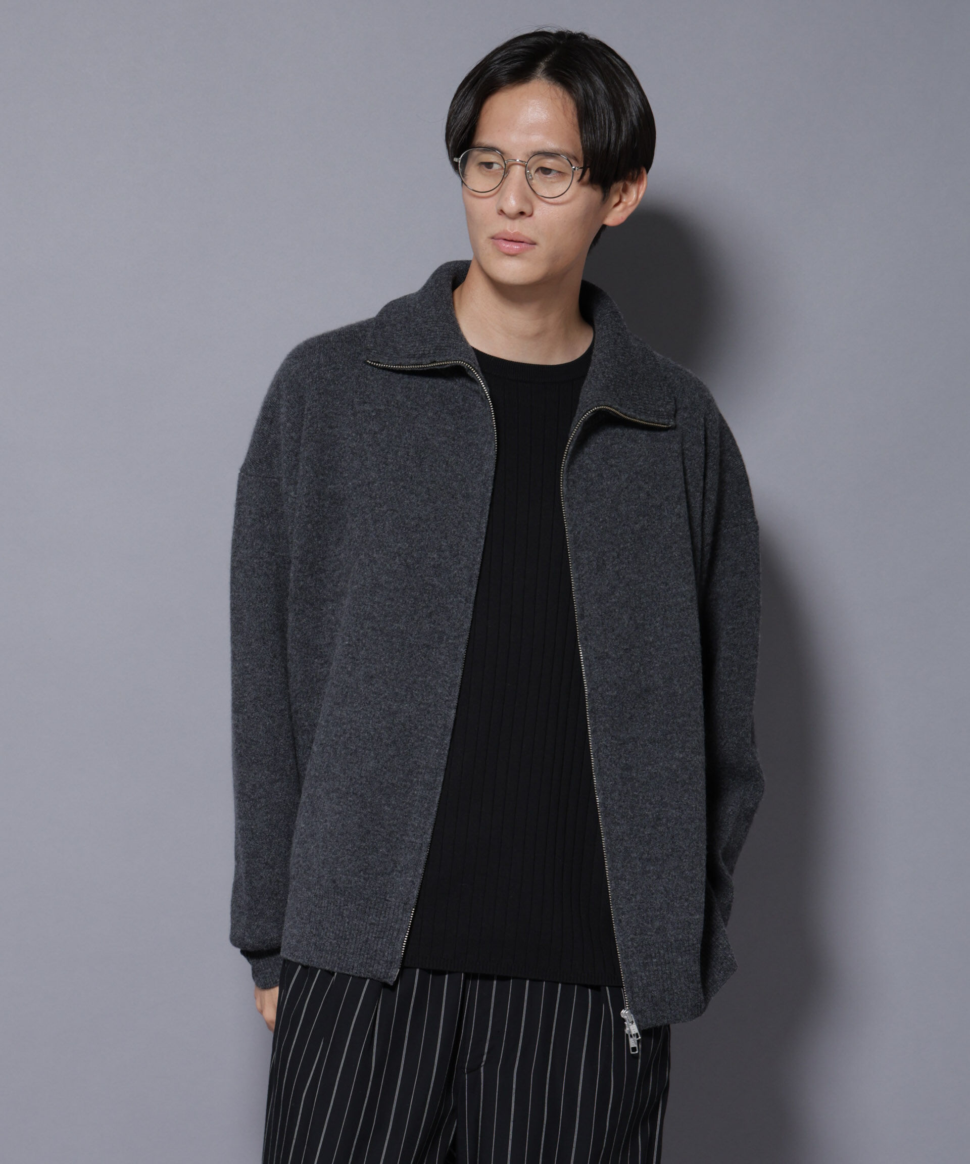 nano･universe「ウールカシミヤドライバーズニット」|ニット・セーター|