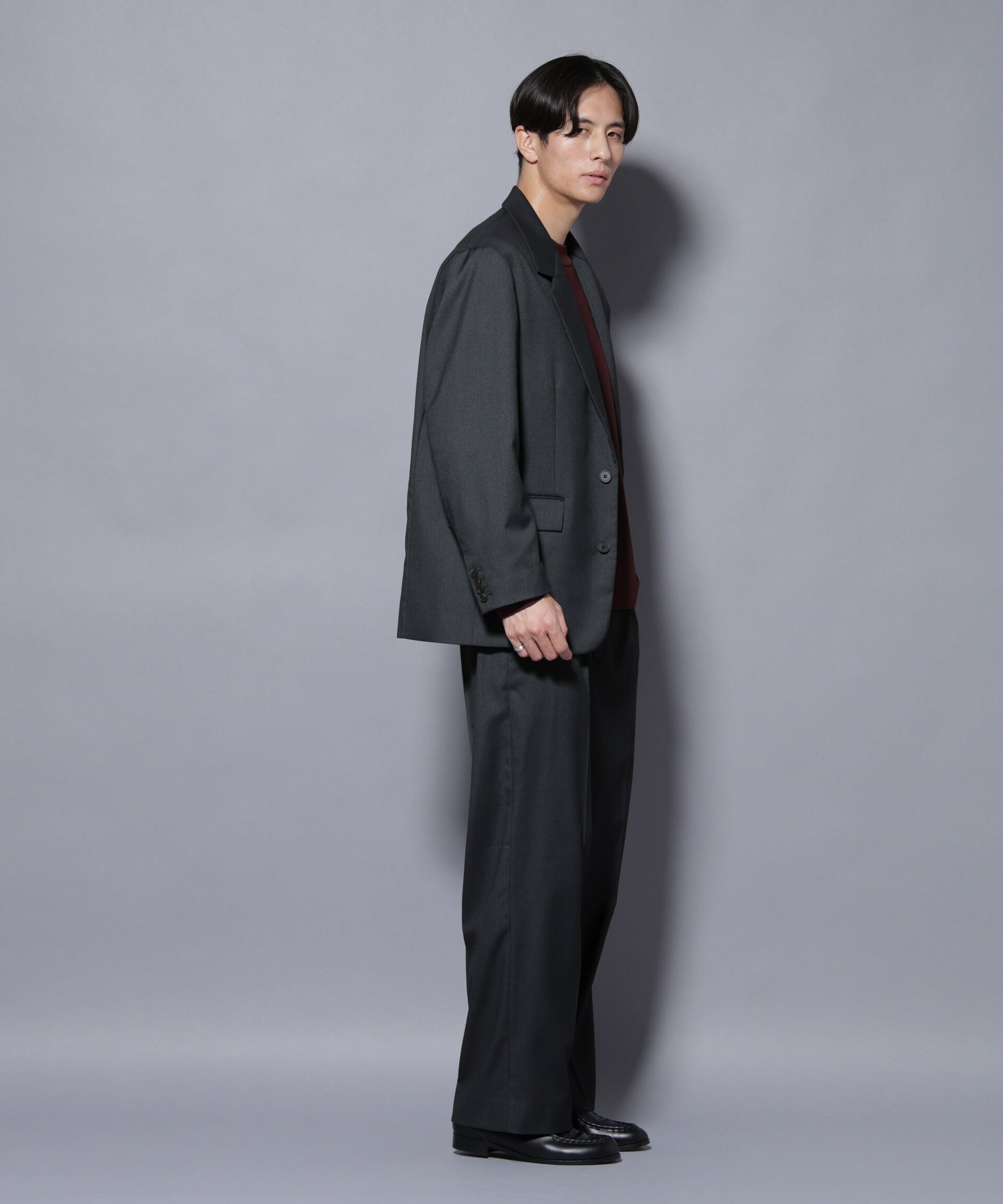 nano･universe「DELEGANTEｴｱﾘｰｻｷｿﾆｰ ｸﾞﾘｯﾀｰｽﾄﾗｲﾌﾟﾃｰﾗｰﾄﾞｼﾞｬ」|テーラードジャケット|