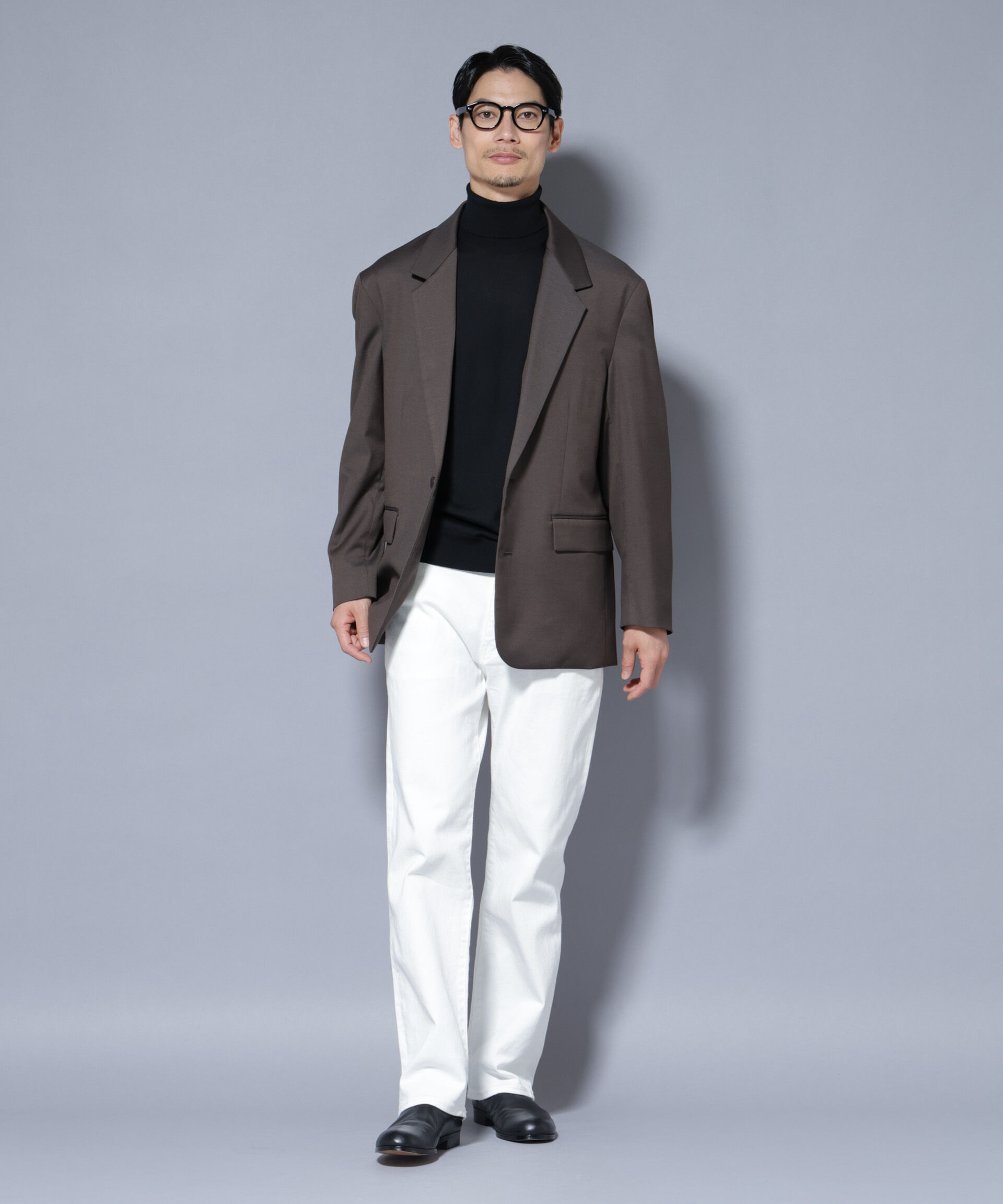 nano･universe「DELEGANTEｴｱﾘｰｻｷｿﾆｰ ｸﾞﾘｯﾀｰｽﾄﾗｲﾌﾟﾃｰﾗｰﾄﾞｼﾞｬ」|テーラードジャケット|