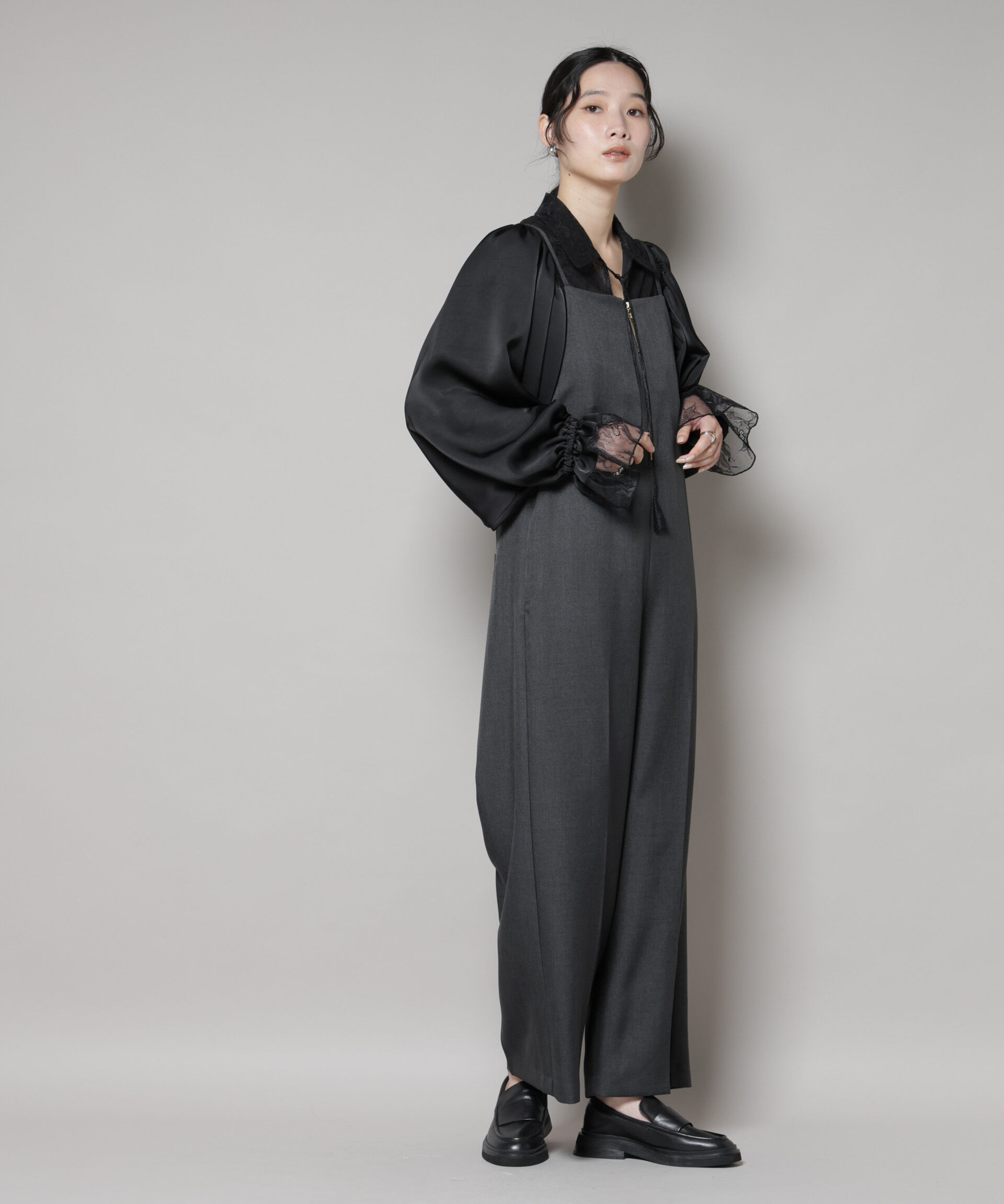 nano･universe「レースコンビギャザーブラウス」|シャツ・ブラウス|