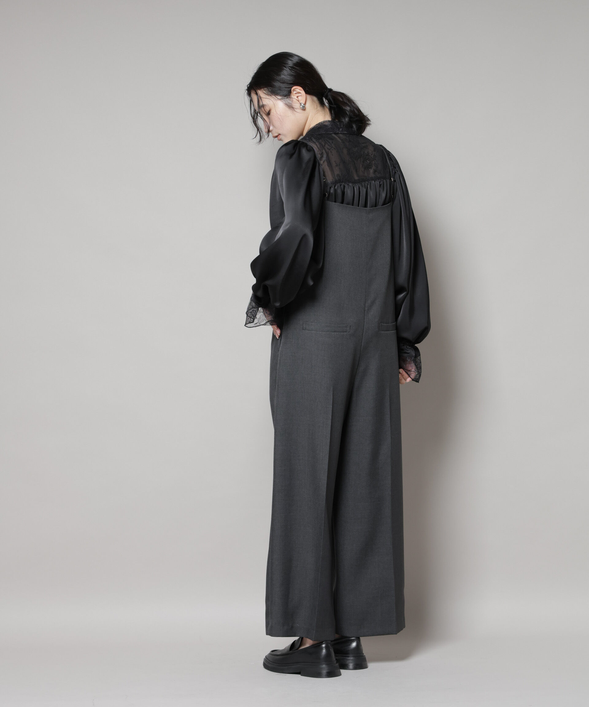 nano･universe「レースコンビギャザーブラウス」|シャツ・ブラウス|