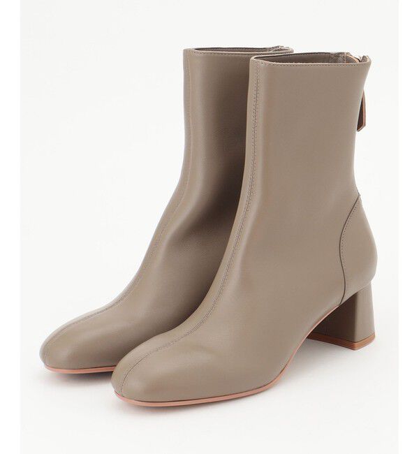 自由区「シープストレッチショート ブーツ」|ショートブーツ|モカ