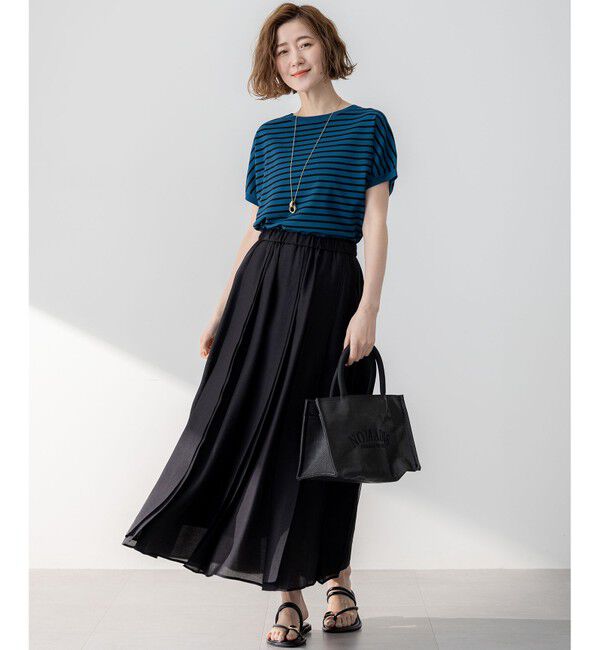 23区「【新色追加/洗える】レーヨンポリエステルストレッチ プルオーバー ニット」|ニット・セーター|