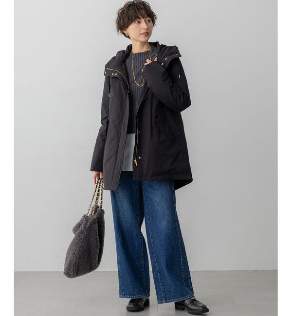 23区「【一部店舗限定/滝沢眞規子さん着用/撥水加工】ミリタリー フーデット ダウンコート」|ダウン|