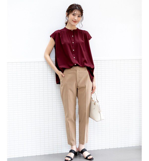 ANY SIS「【ストレッチ・接触冷感・撥水・UVカット・洗える】エアリーストレッチ テーパードパンツ」|その他|