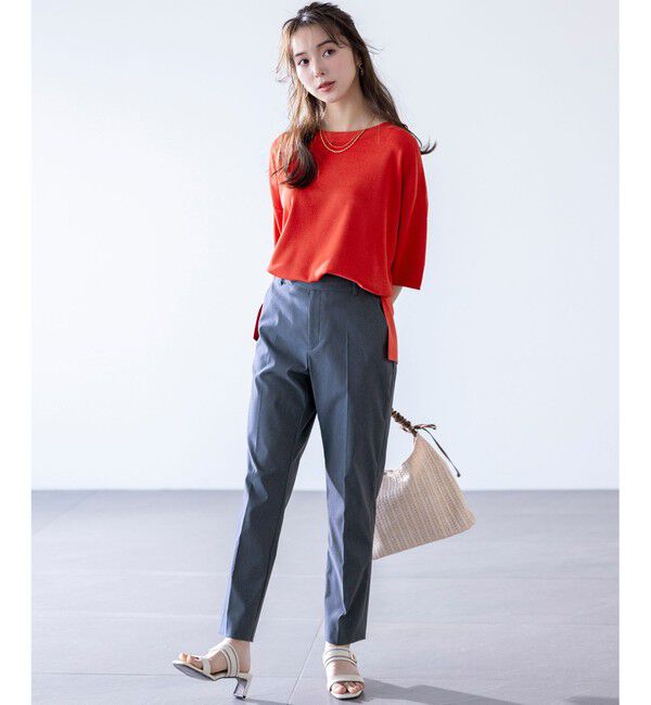 ANY SIS「【ストレッチ・接触冷感・撥水・UVカット・洗える】エアリーストレッチ テーパードパンツ」|その他|